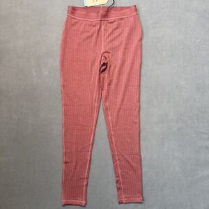 Prana‎ Luminance Leggings Womens Medium Coral Glogg Stretch Rib Knit Active NWT